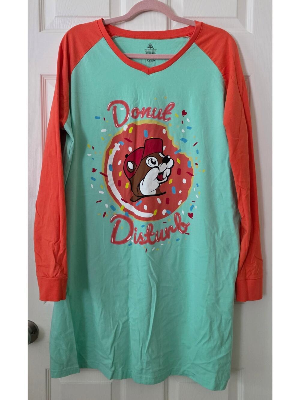 Buc-ee's "Donut Disturb" Sleep Shirt Nightgown Women's Size 2XL